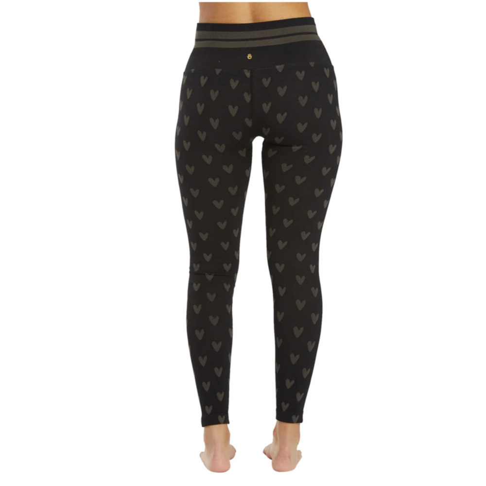 Spiritual Gangsters Love Sculpt Jacquard Black/Gray Leggings - Size XS/S